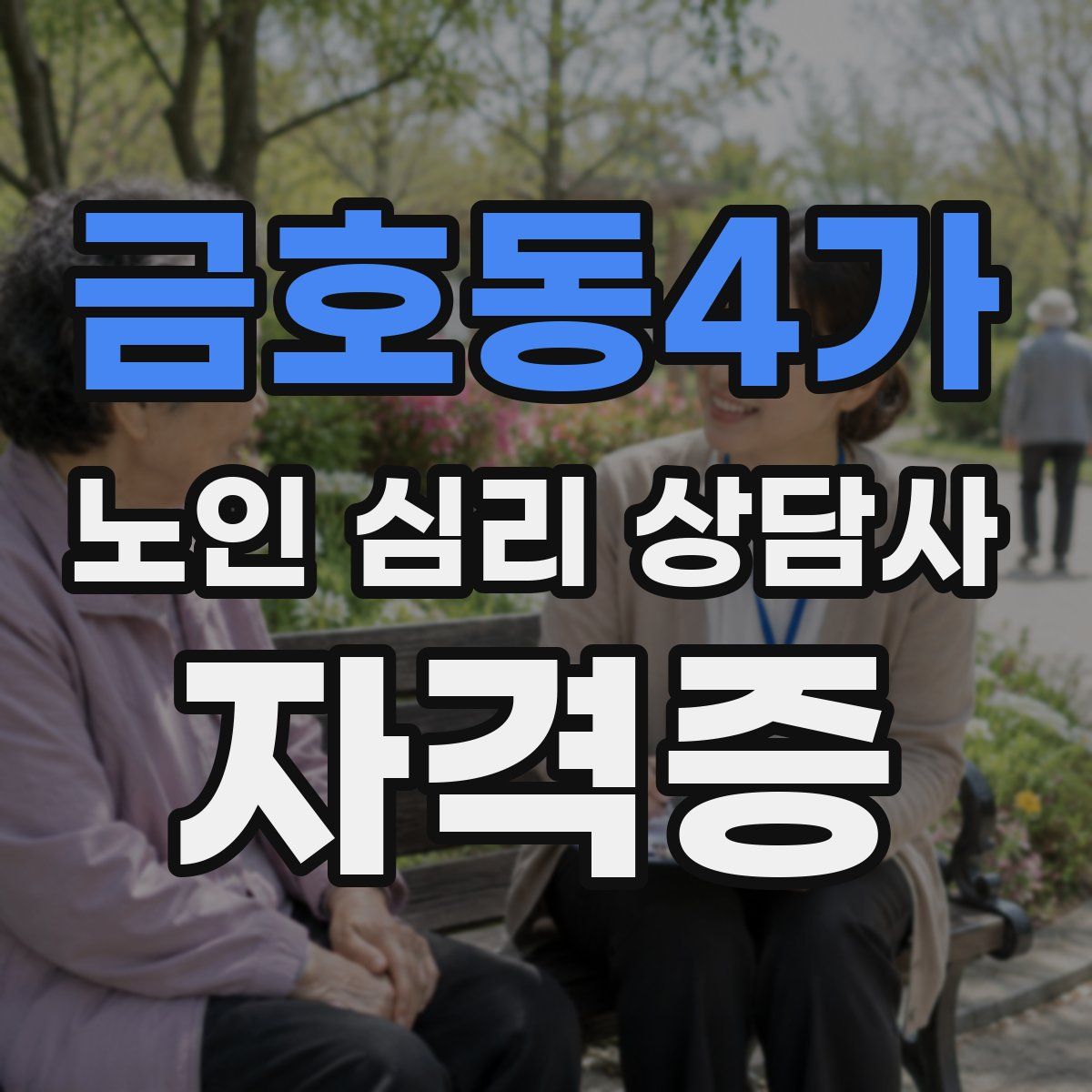 금호동4가 노인 심리 상담사 자격증