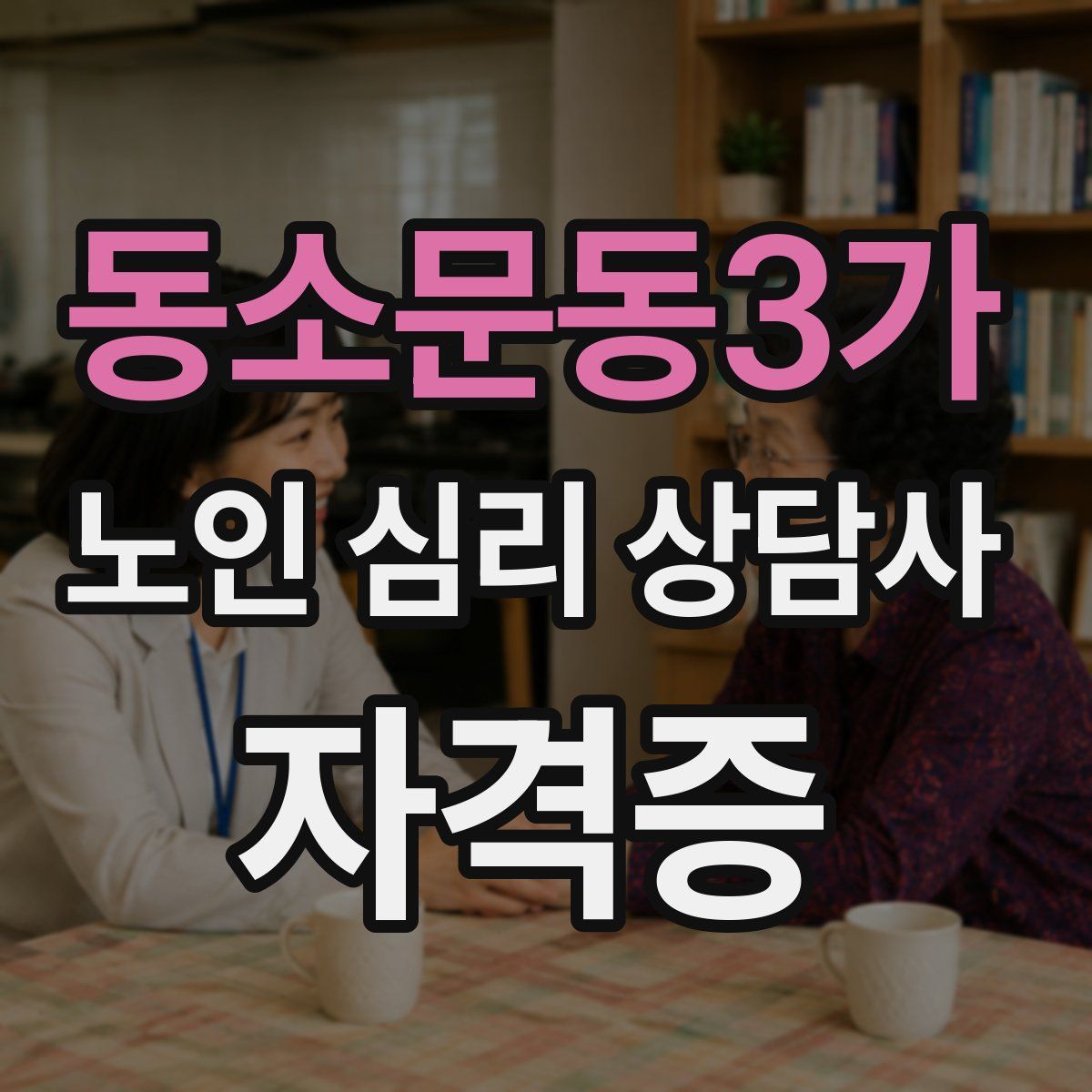 동소문동3가 노인 심리 상담사 자격증
