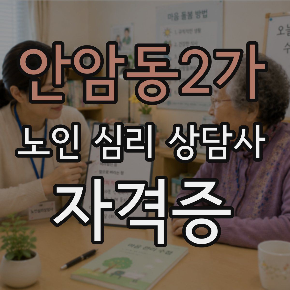 안암동2가 노인 심리 상담사 자격증