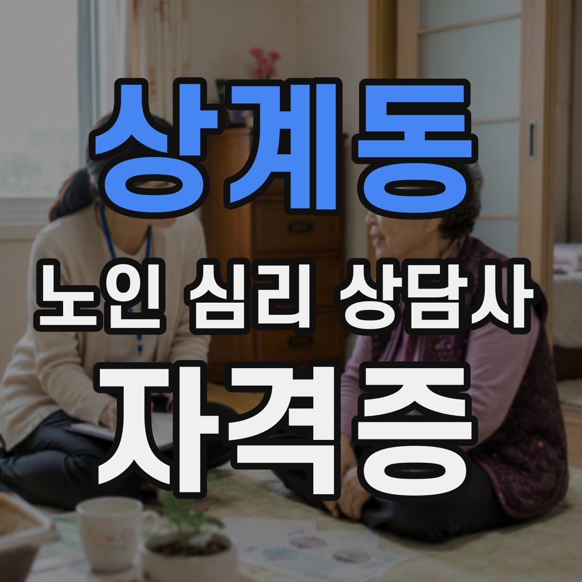 상계동 노인 심리 상담사 자격증