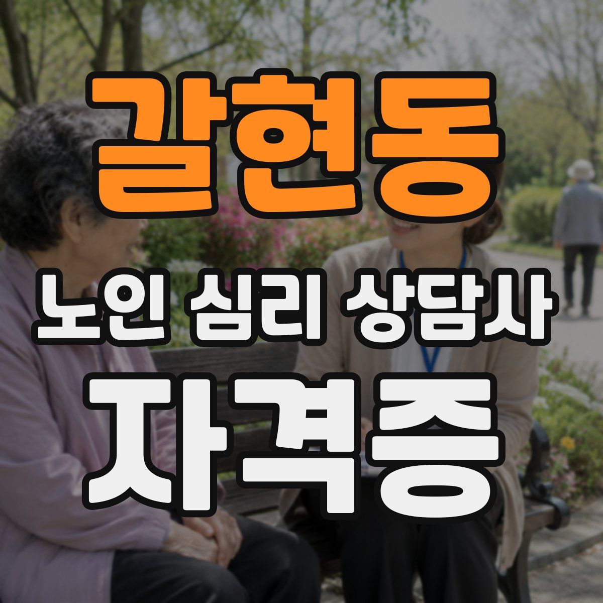 갈현동 노인 심리 상담사 자격증