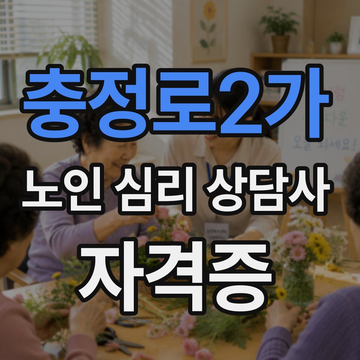 충정로2가 노인 심리 상담사 자격증