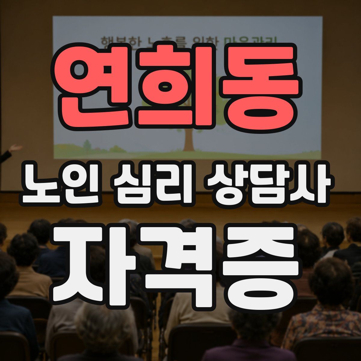 연희동 노인 심리 상담사 자격증