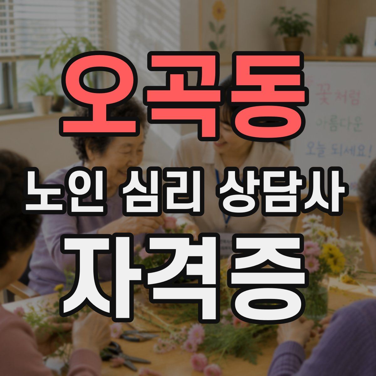 오곡동 노인 심리 상담사 자격증