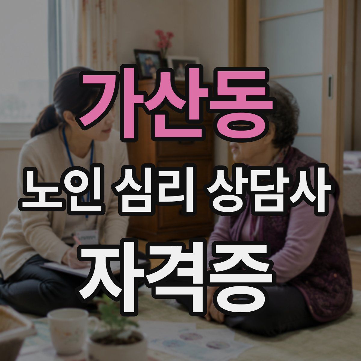 가산동 노인 심리 상담사 자격증