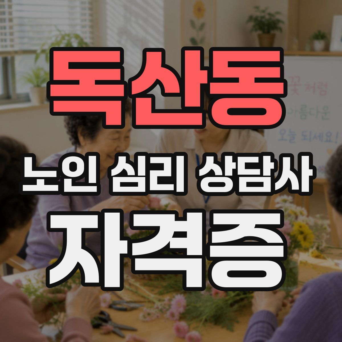 독산동 노인 심리 상담사 자격증