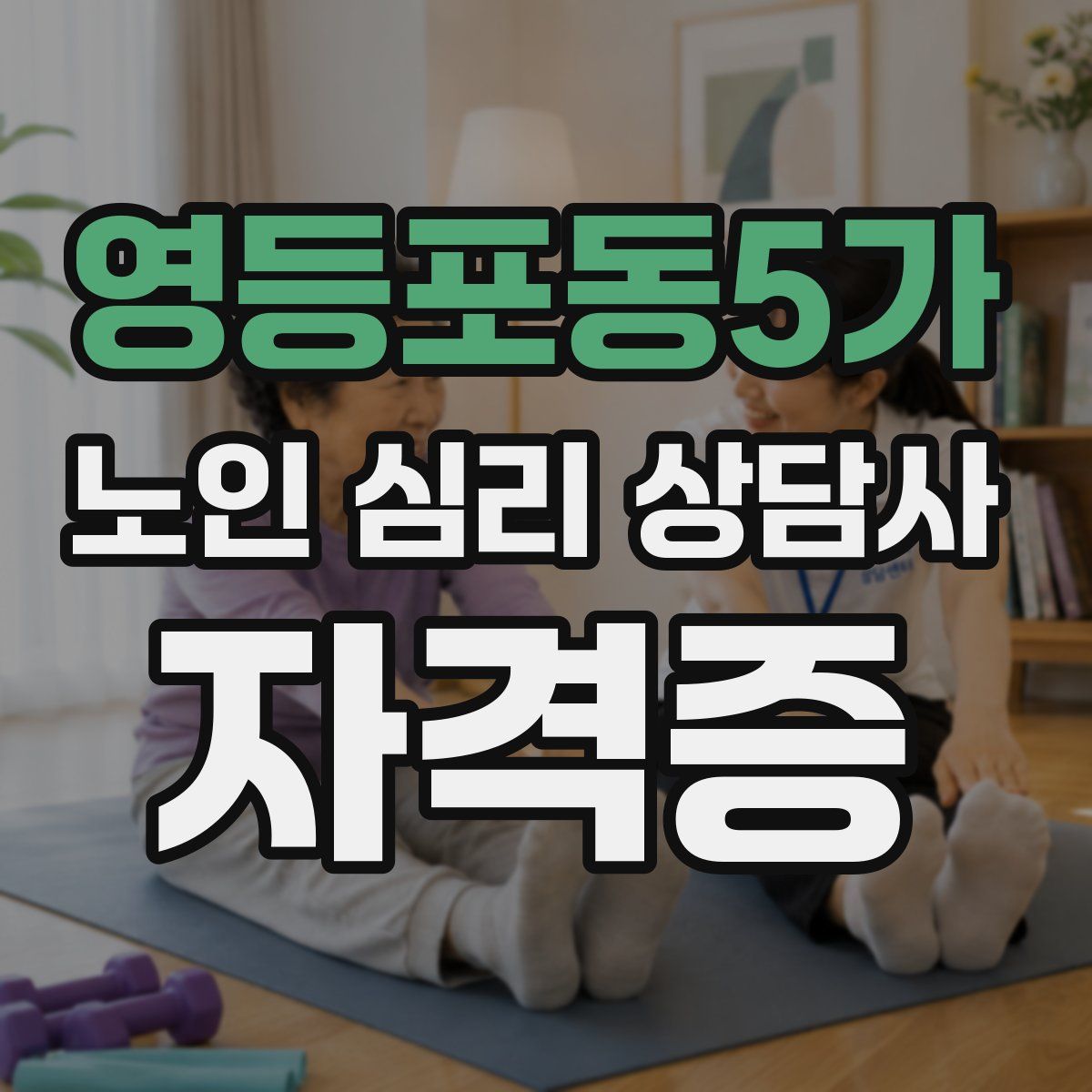 영등포동5가 노인 심리 상담사 자격증