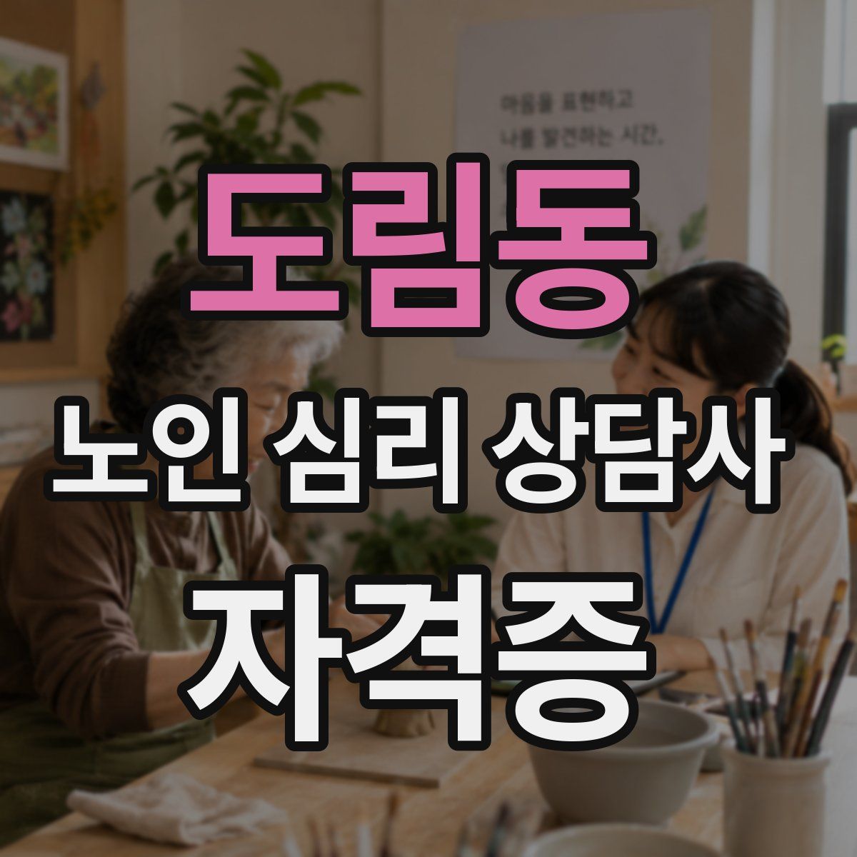 도림동 노인 심리 상담사 자격증