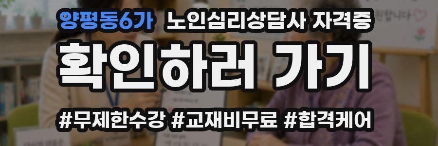 양평동6가 노인 심리 상담사 자격증