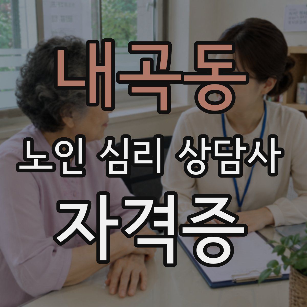 내곡동 노인 심리 상담사 자격증