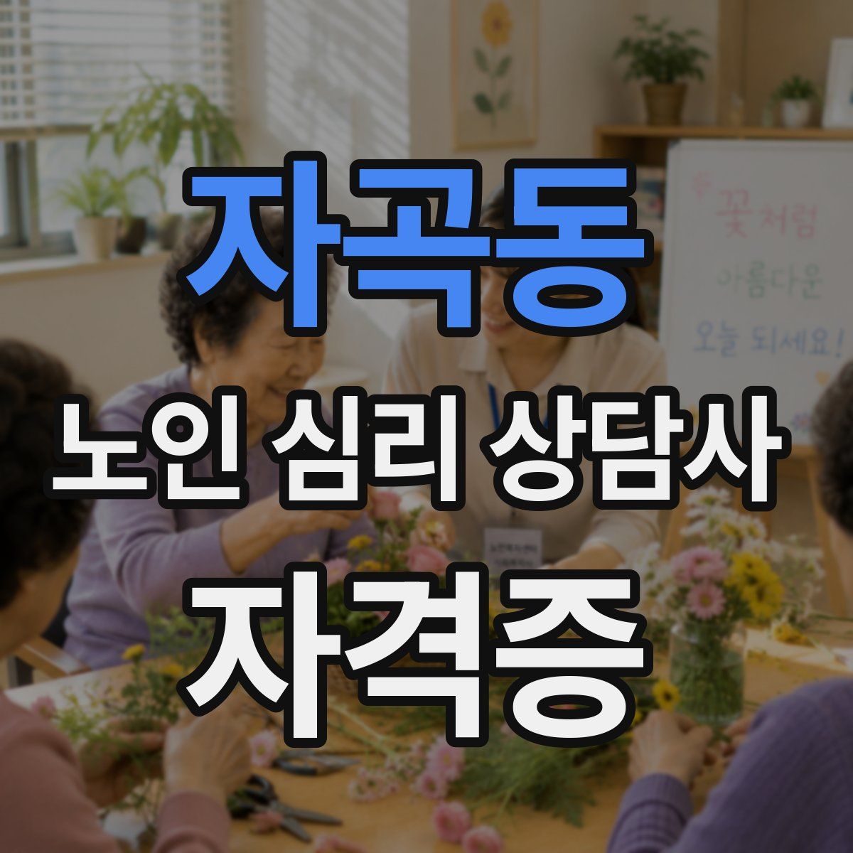 자곡동 노인 심리 상담사 자격증
