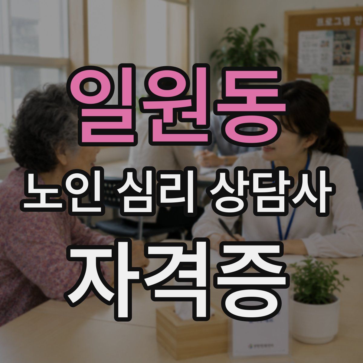 일원동 노인 심리 상담사 자격증