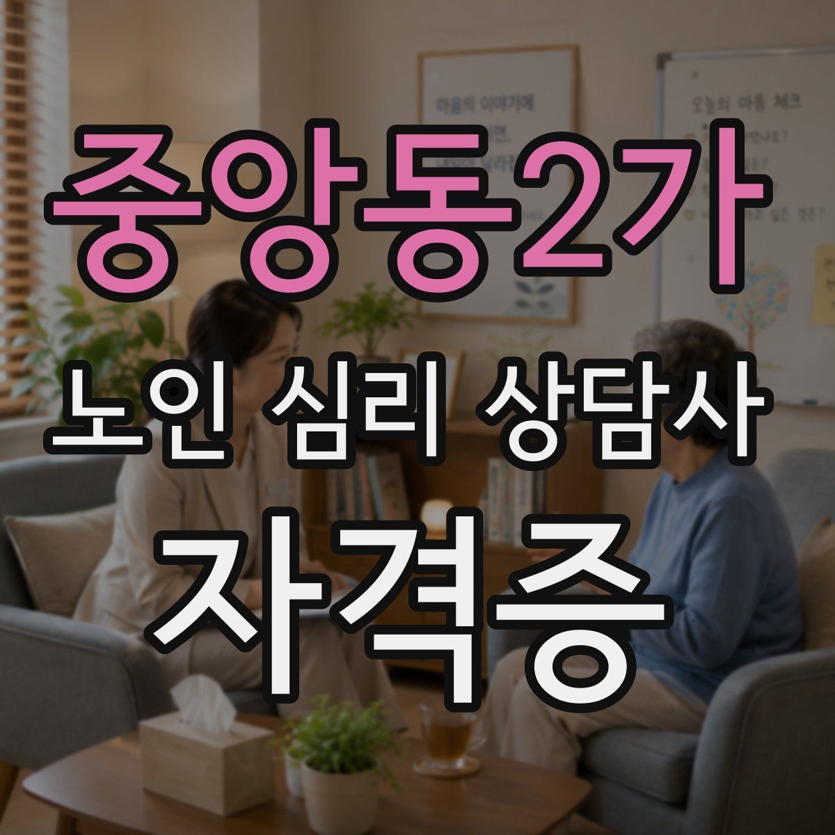 중앙동2가 노인 심리 상담사 자격증
