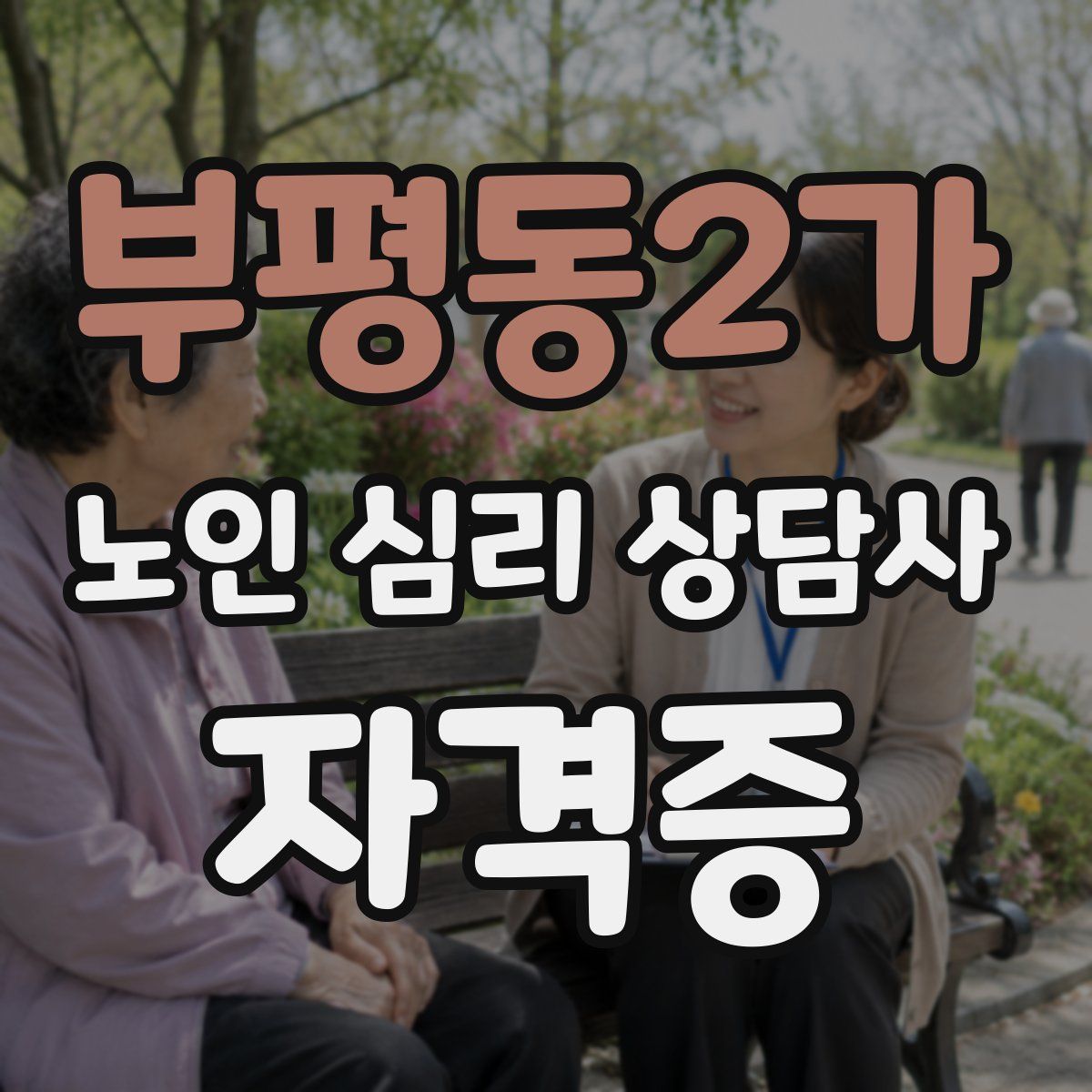 부평동2가 노인 심리 상담사 자격증