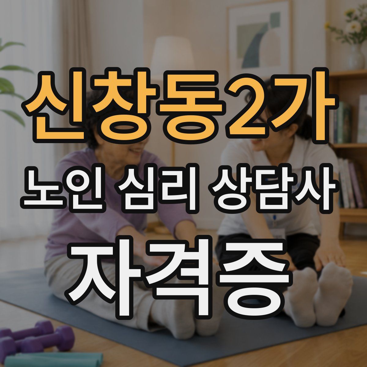 신창동2가 노인 심리 상담사 자격증