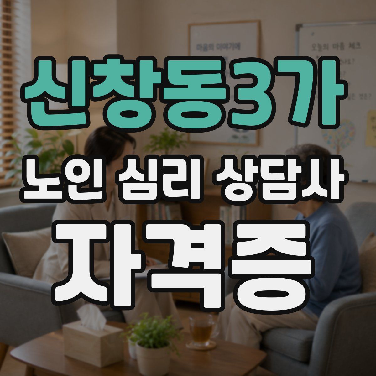 신창동3가 노인 심리 상담사 자격증