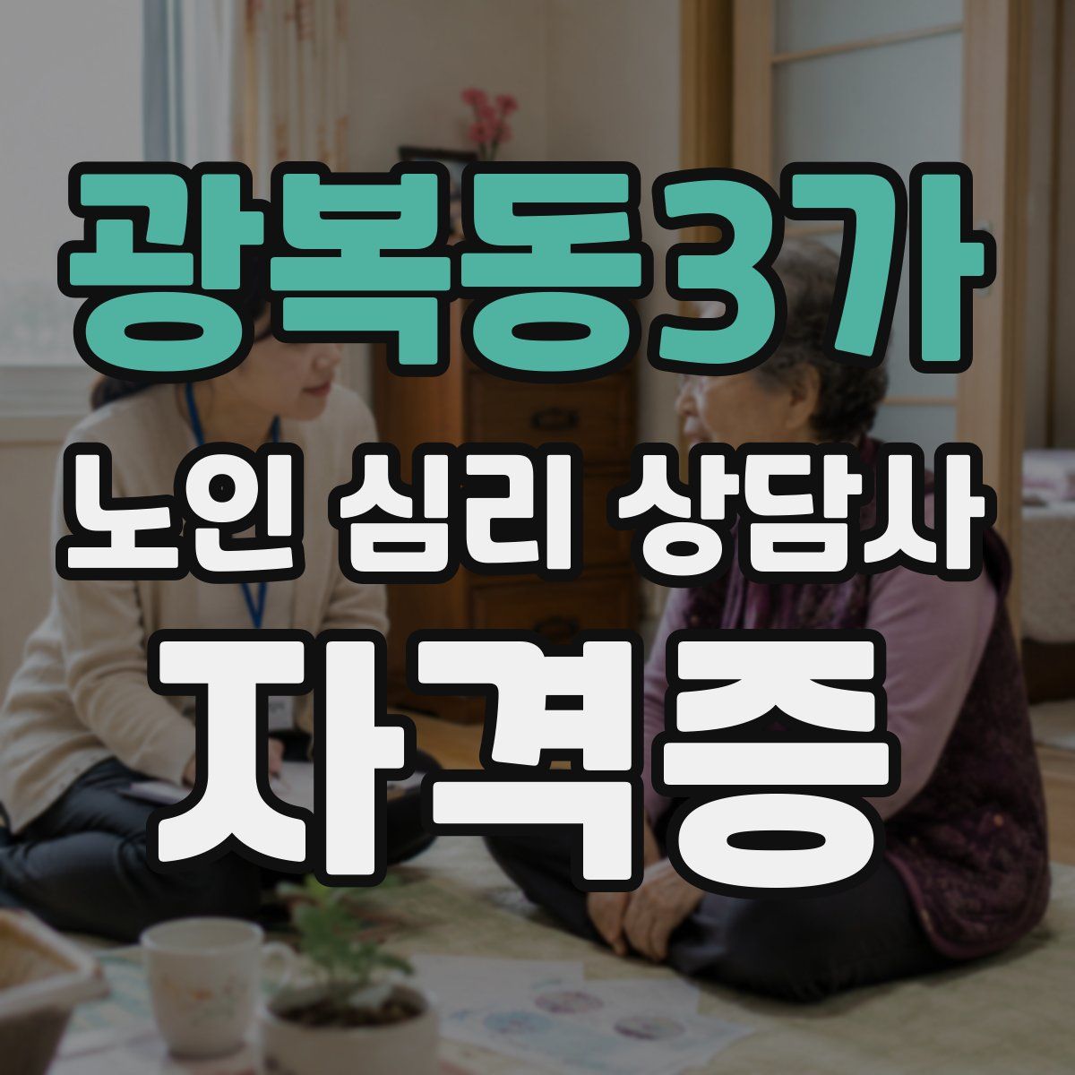 광복동3가 노인 심리 상담사 자격증