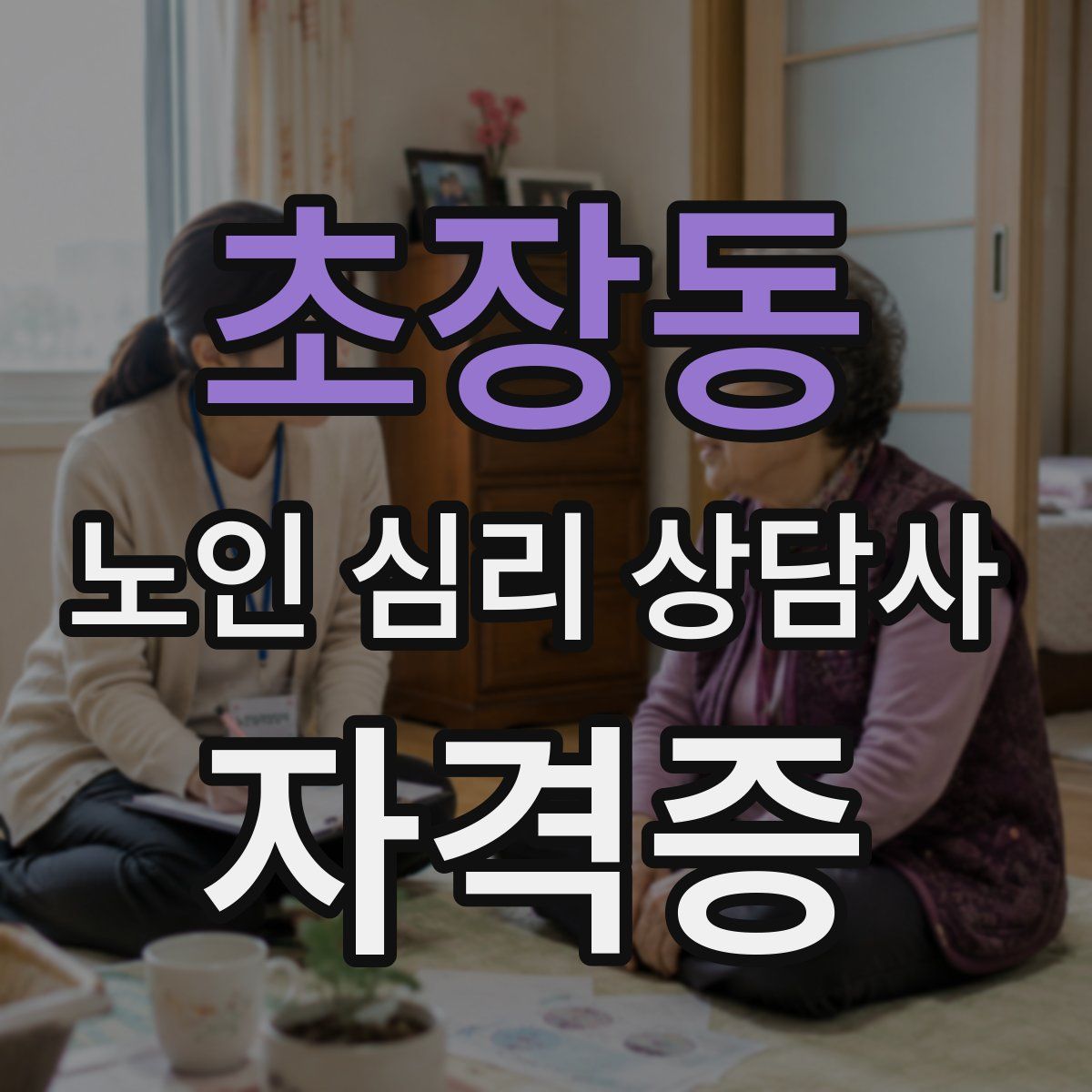 초장동 노인 심리 상담사 자격증