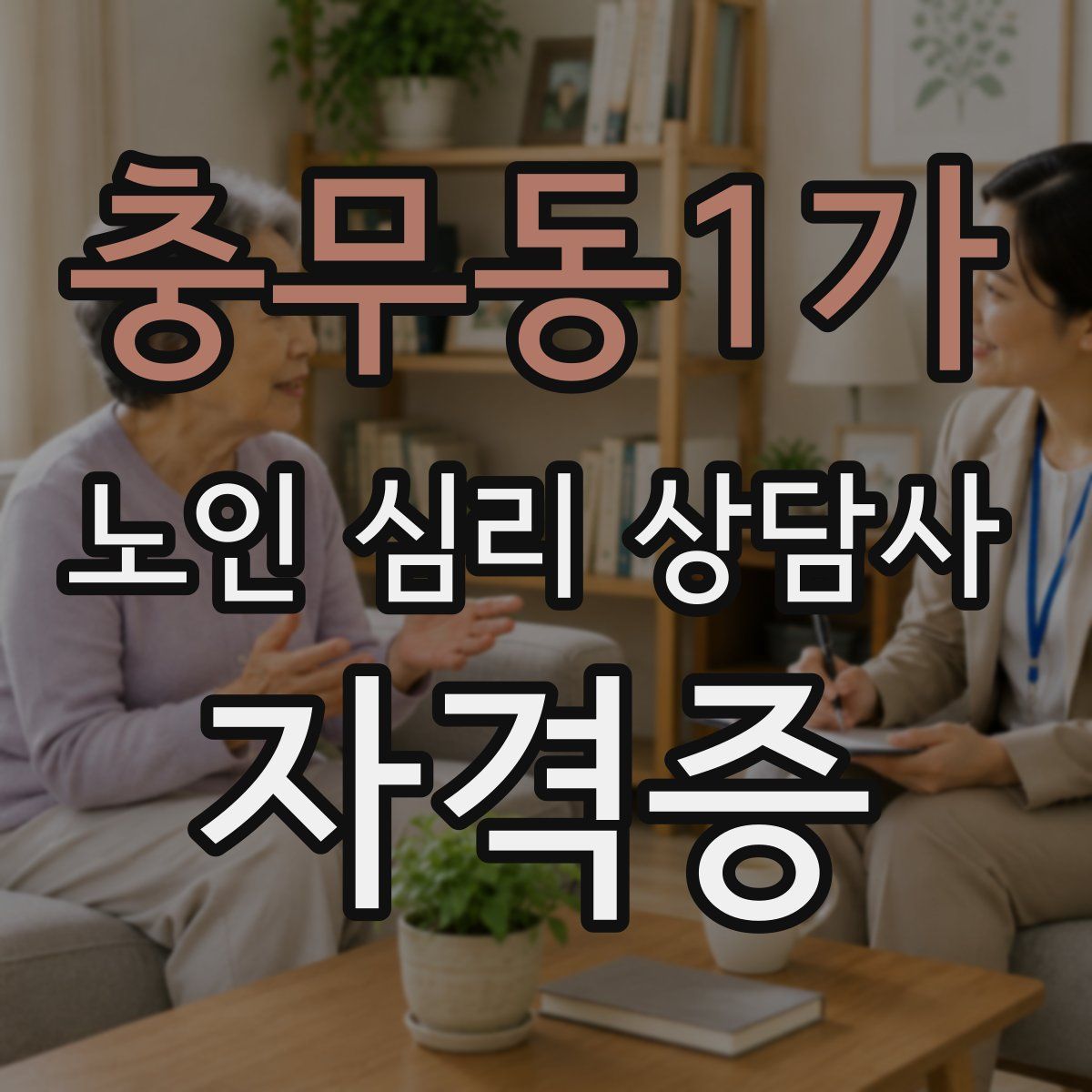 충무동1가 노인 심리 상담사 자격증