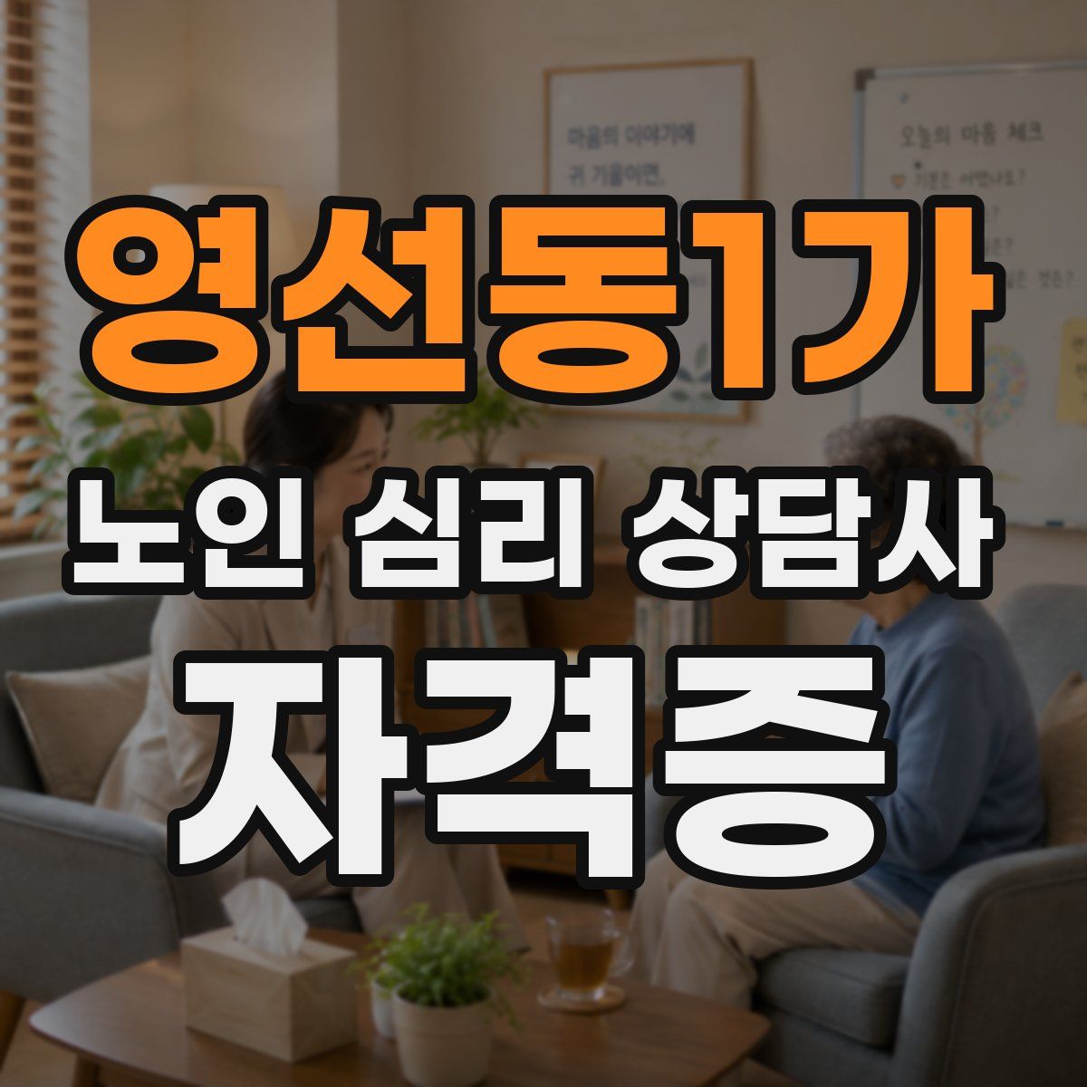 영선동1가 노인 심리 상담사 자격증