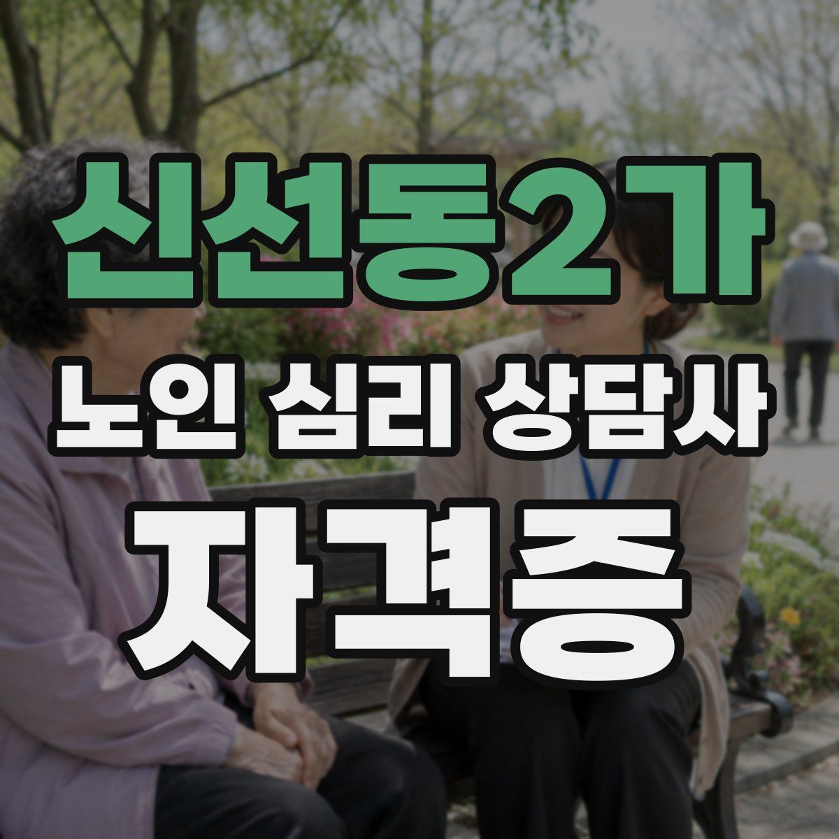 신선동2가 노인 심리 상담사 자격증