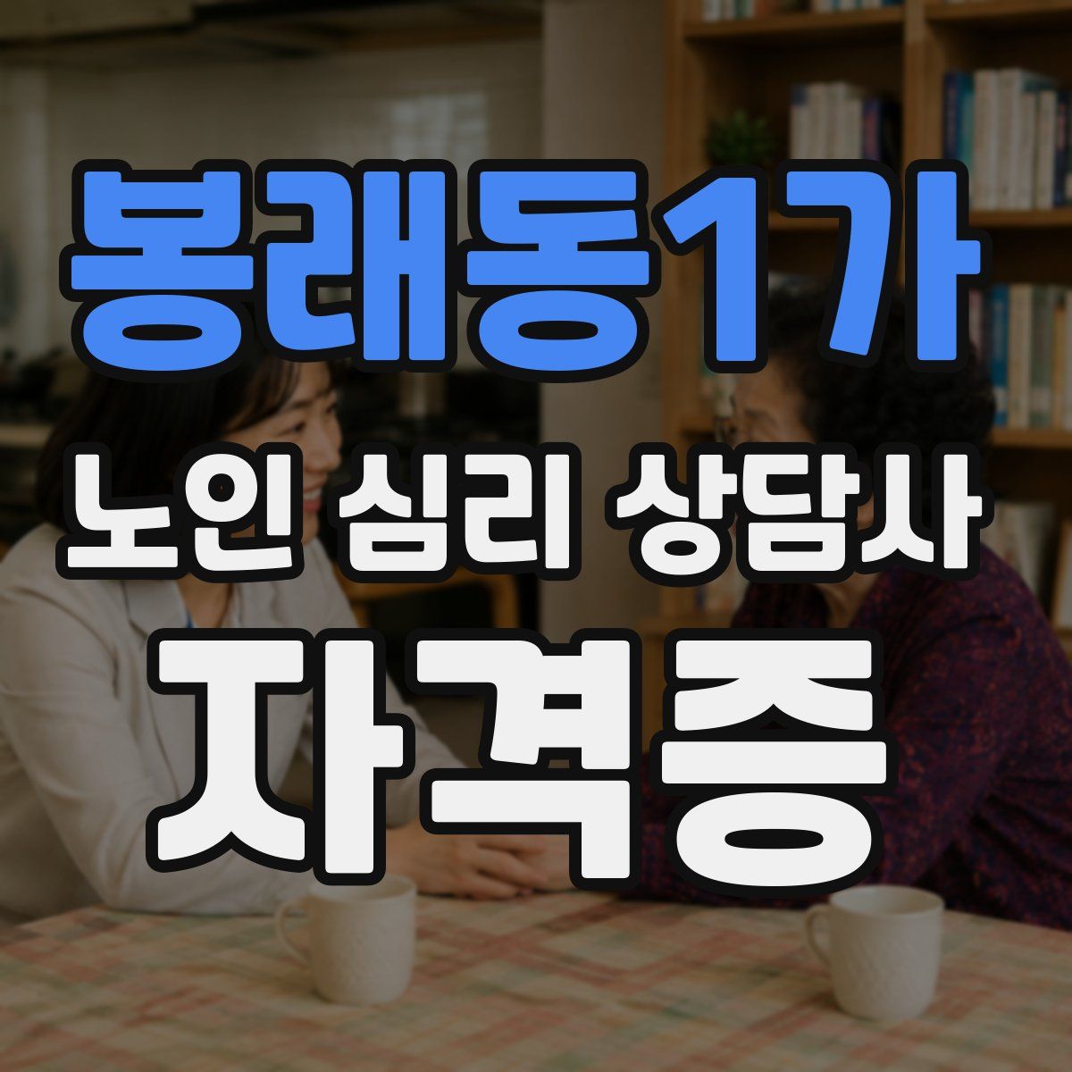 봉래동1가 노인 심리 상담사 자격증