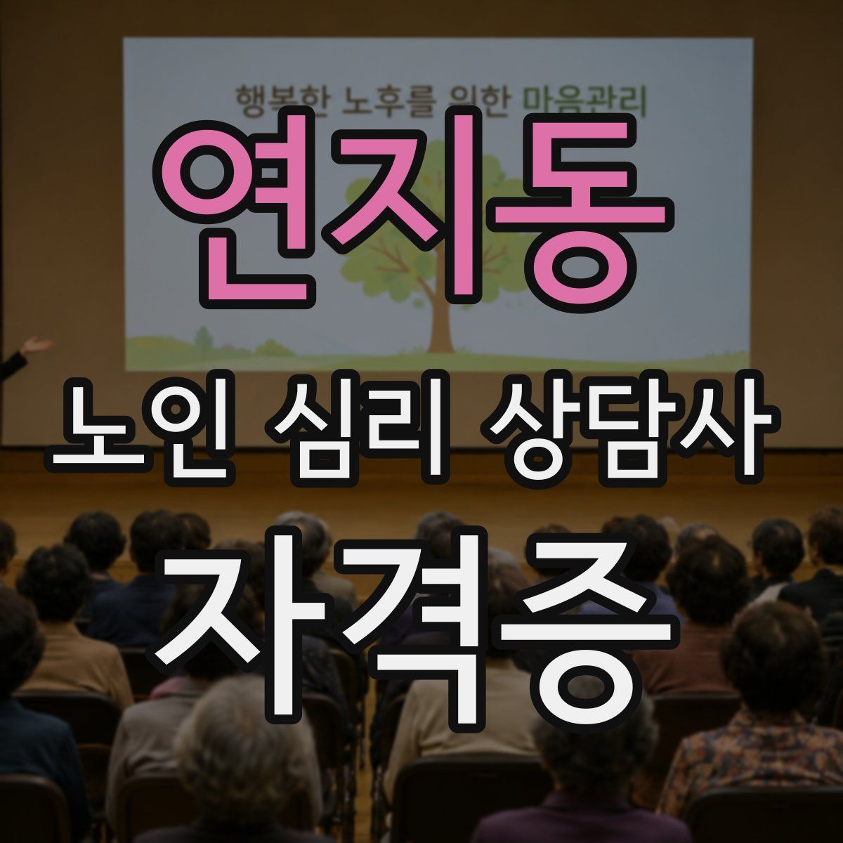 연지동 노인 심리 상담사 자격증