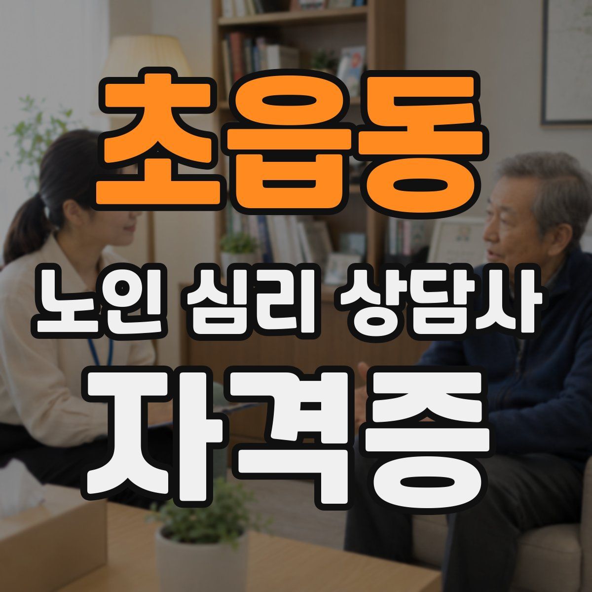 초읍동 노인 심리 상담사 자격증