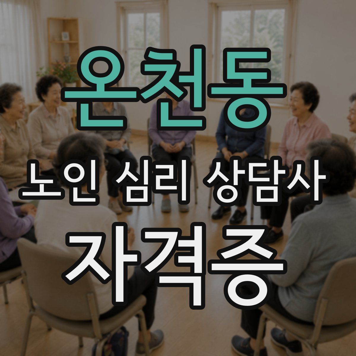 온천동 노인 심리 상담사 자격증