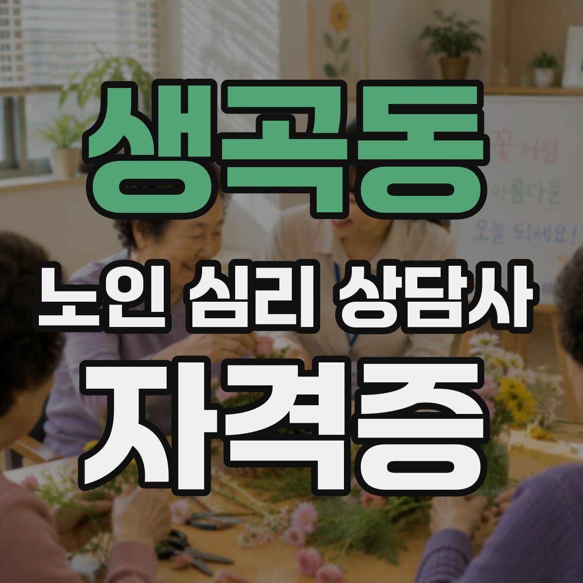 생곡동 노인 심리 상담사 자격증