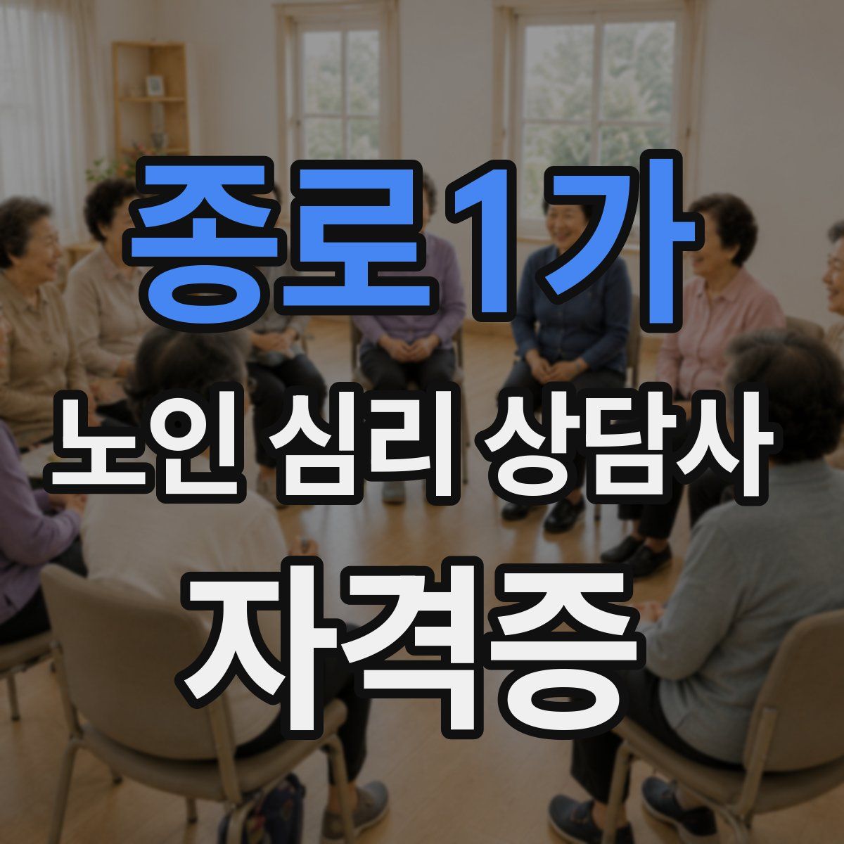 종로1가 노인 심리 상담사 자격증