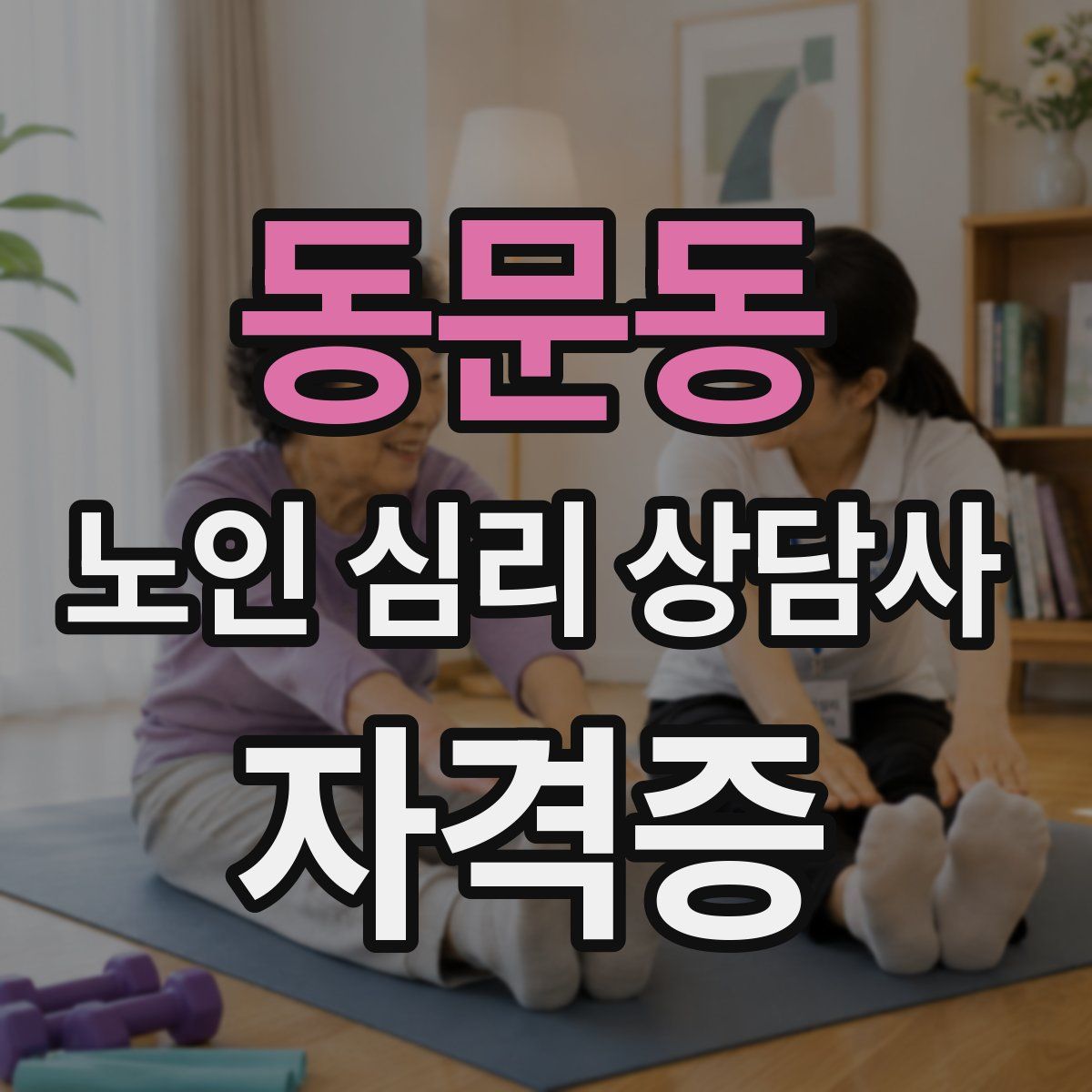 동문동 노인 심리 상담사 자격증