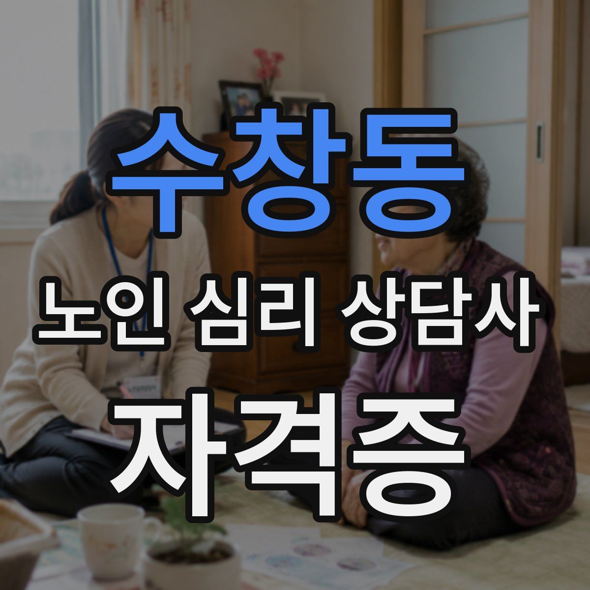 수창동 노인 심리 상담사 자격증