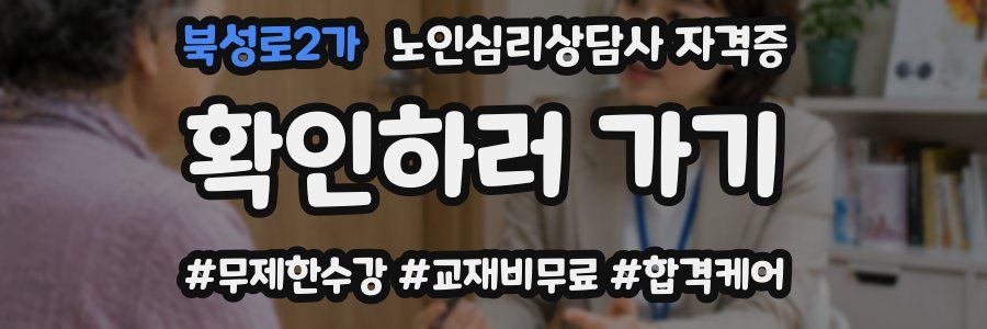 북성로2가 노인 심리 상담사 자격증