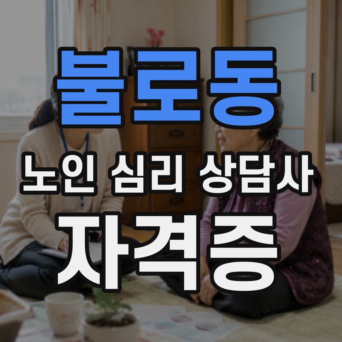 불로동 노인 심리 상담사 자격증