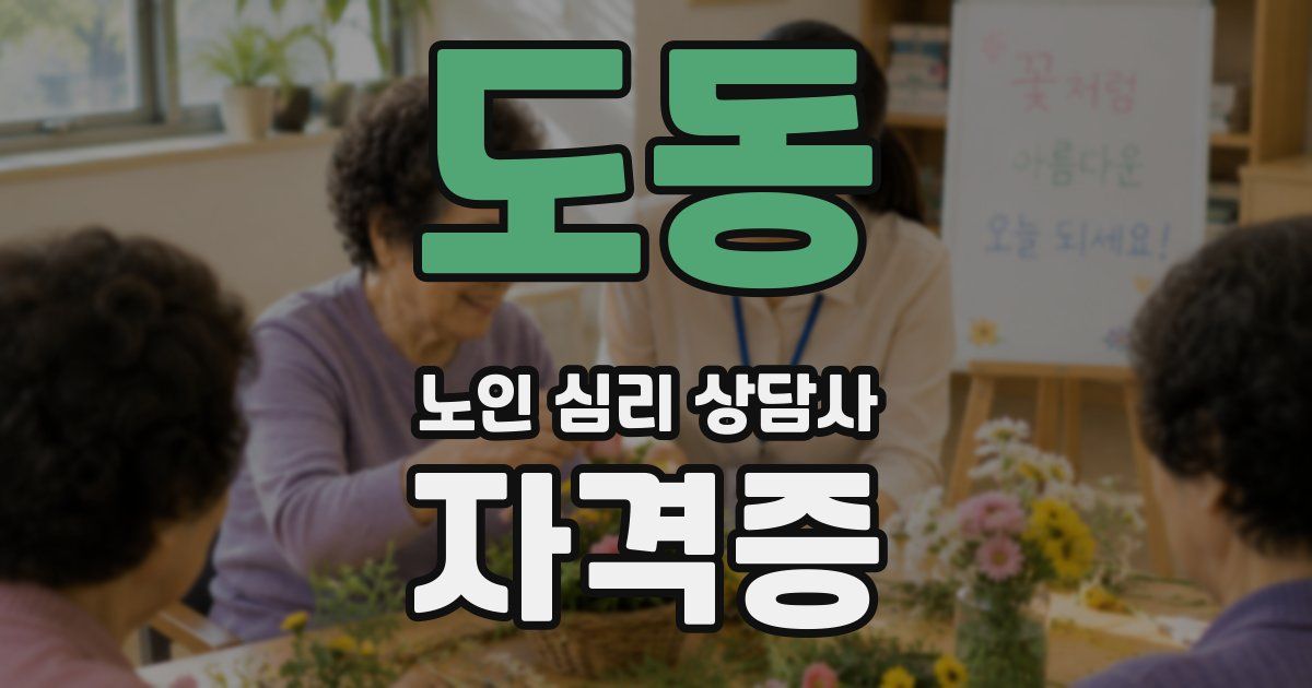 도동 노인 심리 상담사 자격증