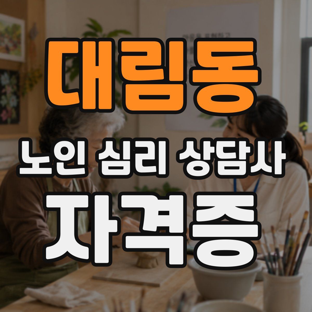 대림동 노인 심리 상담사 자격증