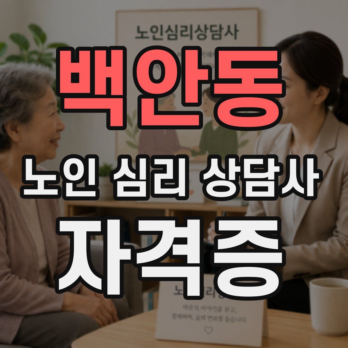 백안동 노인 심리 상담사 자격증