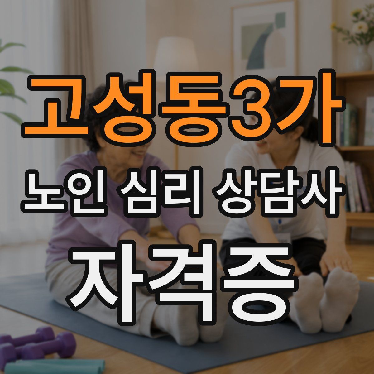 고성동3가 노인 심리 상담사 자격증