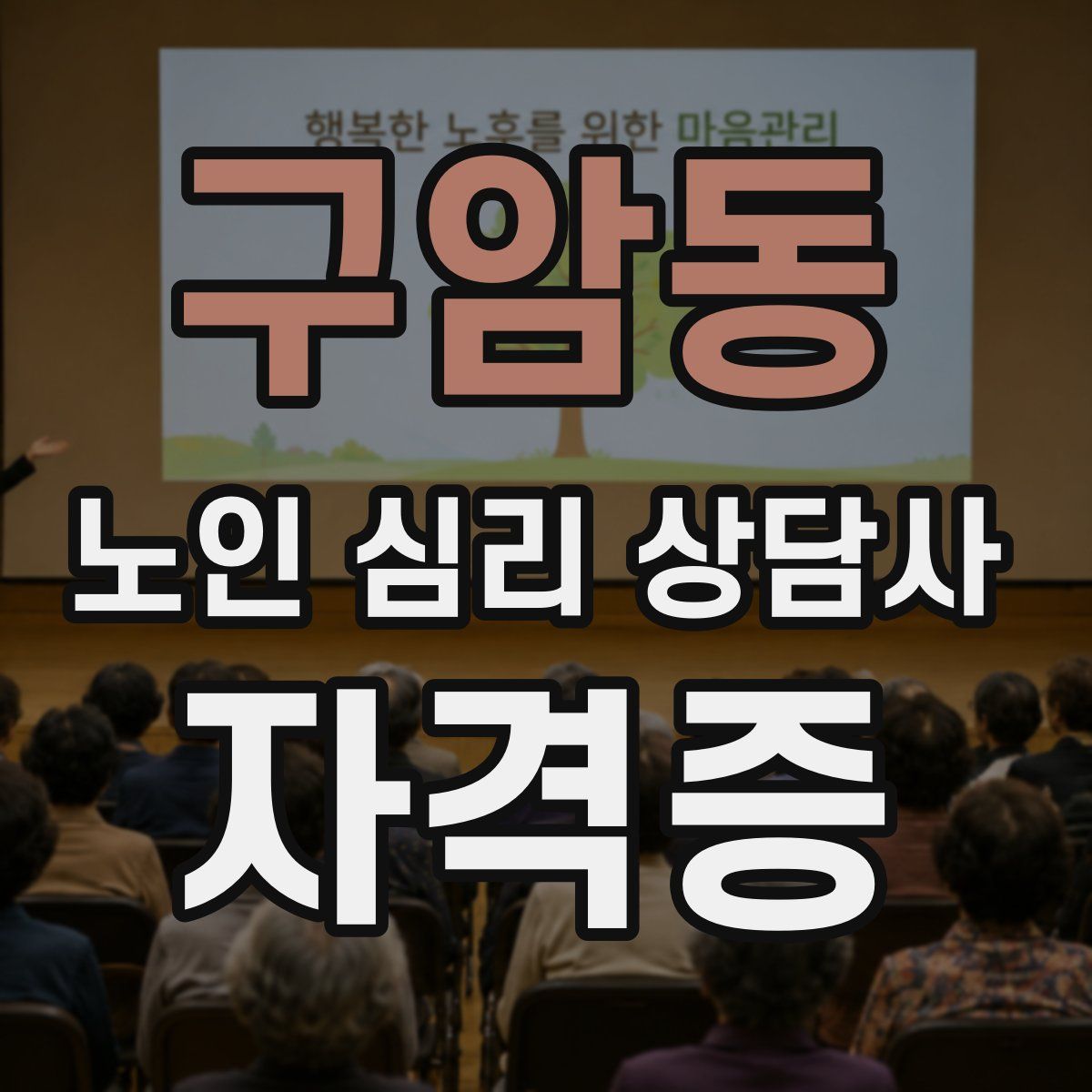 구암동 노인 심리 상담사 자격증
