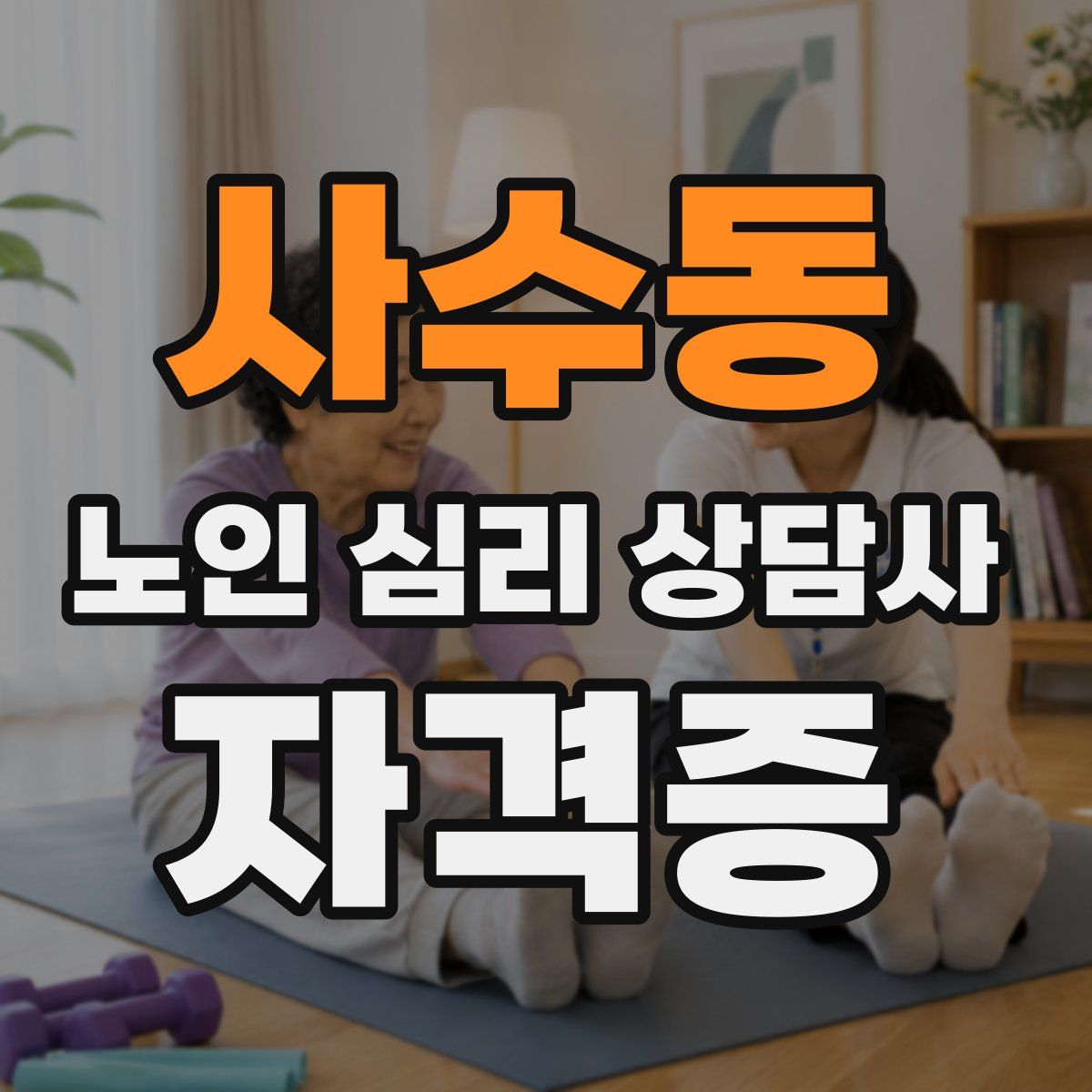 사수동 노인 심리 상담사 자격증