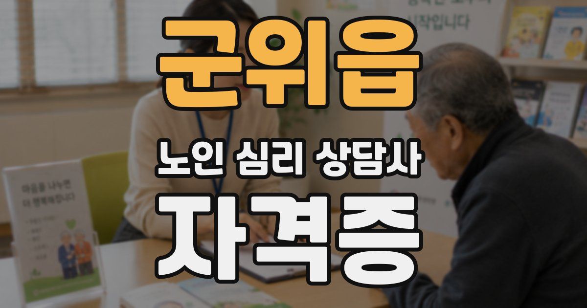 군위읍 노인 심리 상담사 자격증
