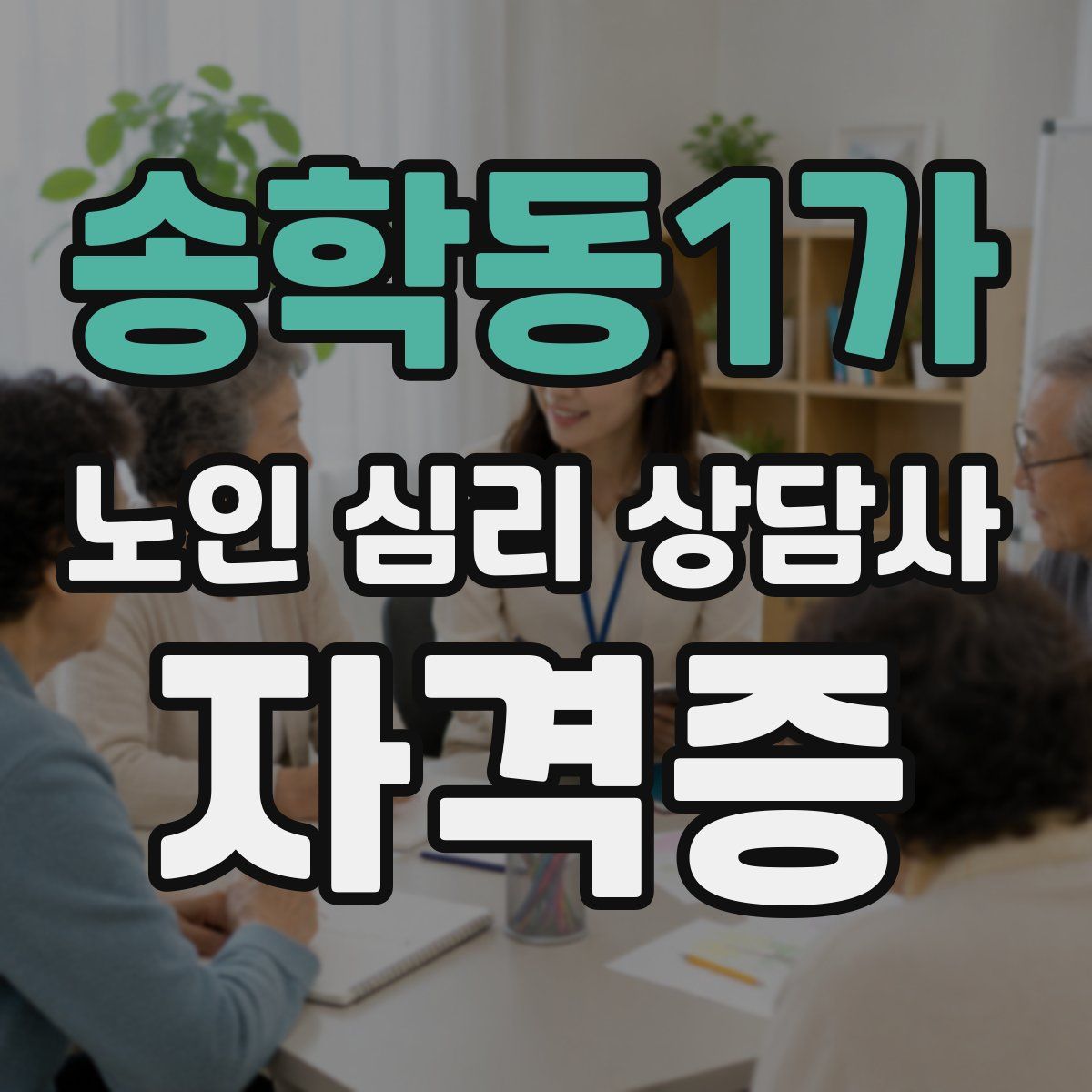 송학동1가 노인 심리 상담사 자격증
