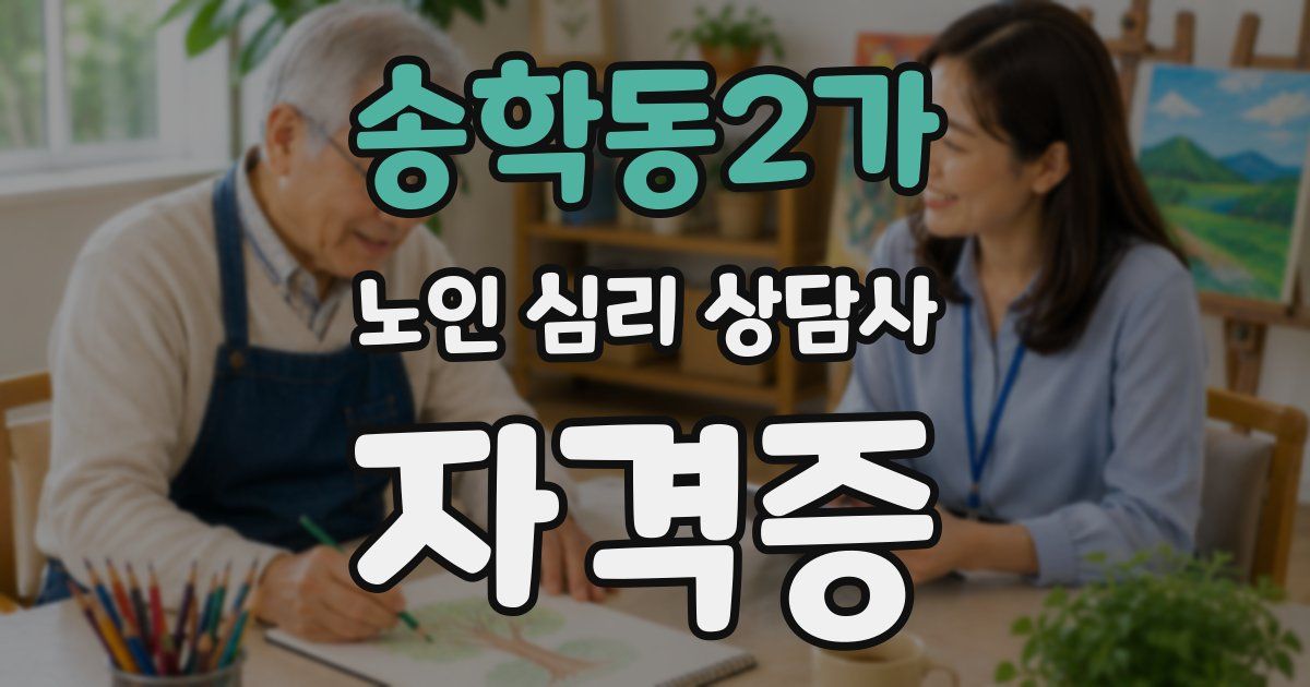 송학동2가 노인 심리 상담사 자격증