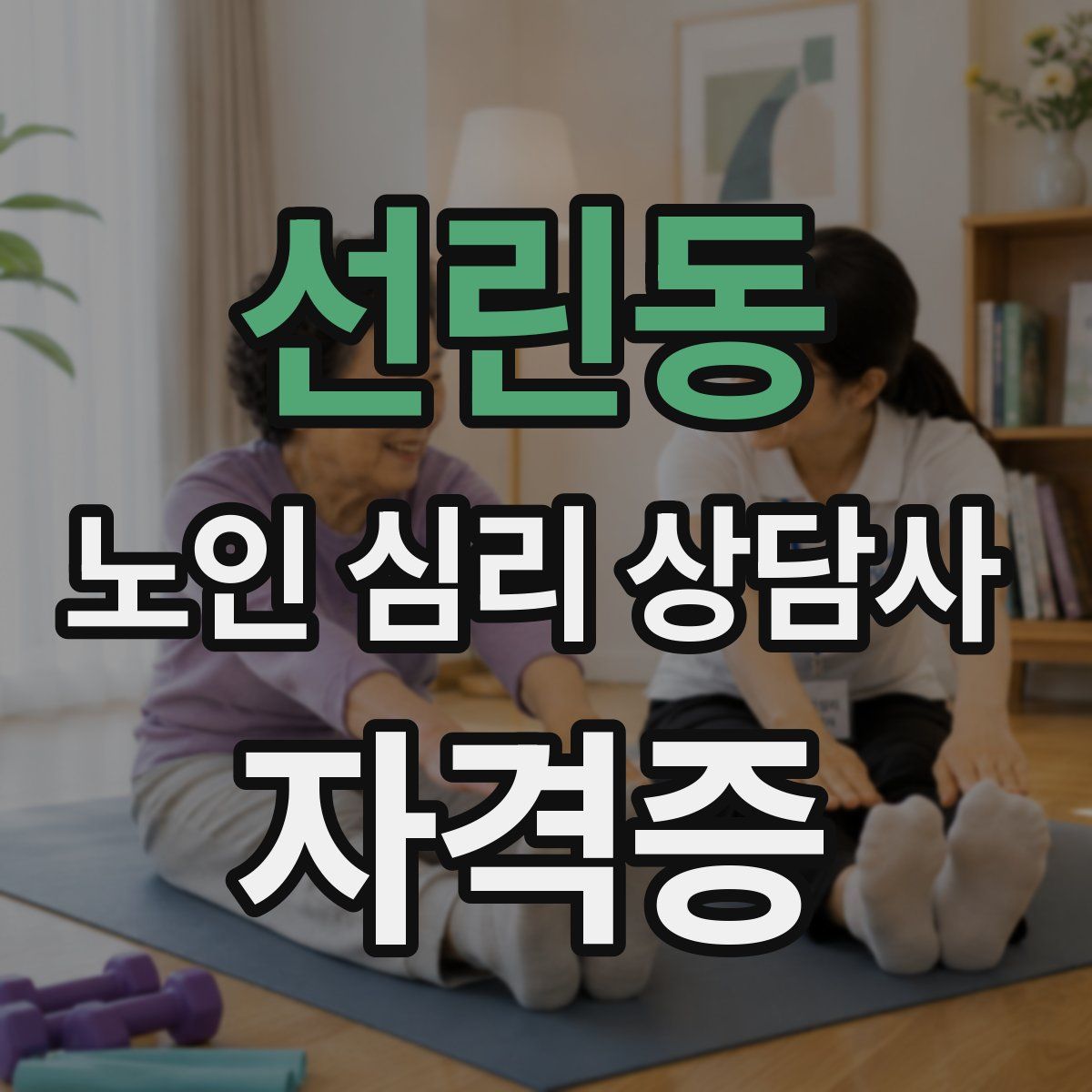 선린동 노인 심리 상담사 자격증