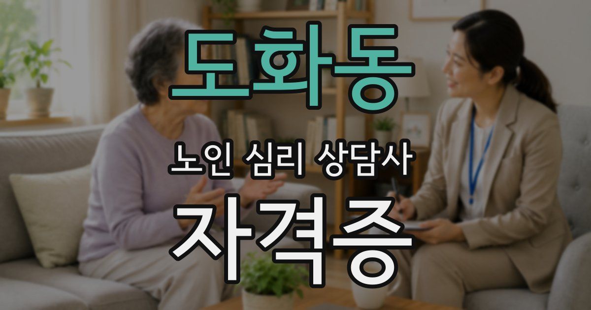 도화동 노인 심리 상담사 자격증