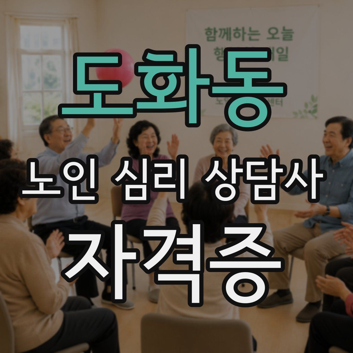 도화동 노인 심리 상담사 자격증