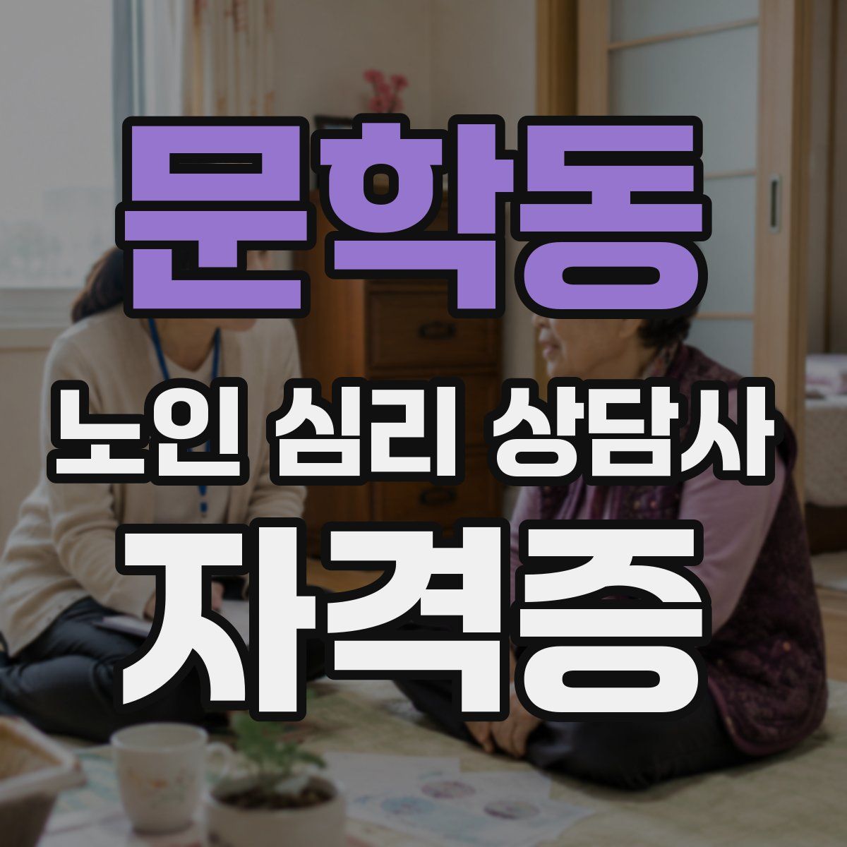 문학동 노인 심리 상담사 자격증