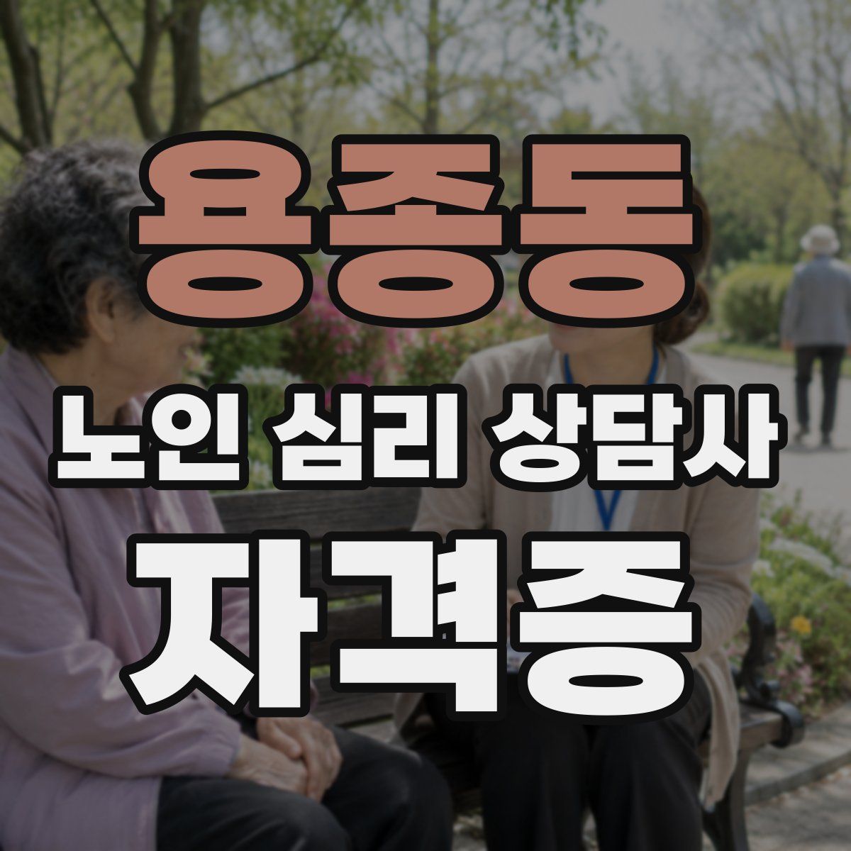 용종동 노인 심리 상담사 자격증