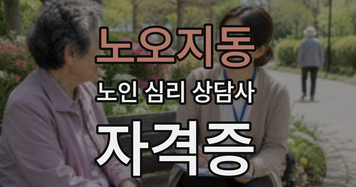 노오지동 노인 심리 상담사 자격증